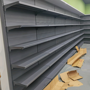 ชั้นวางสินค้าเหล็กแบบกำหนดเอง PFT สำหรับงานหนัก ชั้นวางแบบสองด้าน ชั้นวางแสดงสินค้าในซูเปอร์มาร์เก็ต ร้านขายยา ชั้นวางขายปลีก เคลือบผงอีพ็อกซี่ - Product Image 6