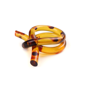 Chất Lượng Cao Rõ Ràng Acrylic Wedding Party Bữa Ăn Tối Đồ Trang Sức Vòng Đeo Tay <span class=keywords><strong>Bangles</strong></span> Tortoiseshell Acetate Khăn Ăn Nhẫn Với Đá Mạ - Product Image 2