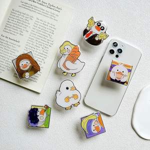 Support de téléphone en acrylique personnalisé en gros, support de téléphone par sublimation, support de téléphone portable mignon de dessin animé, support de téléphone portable en plastique personnalisé avec logo - Product Image 1