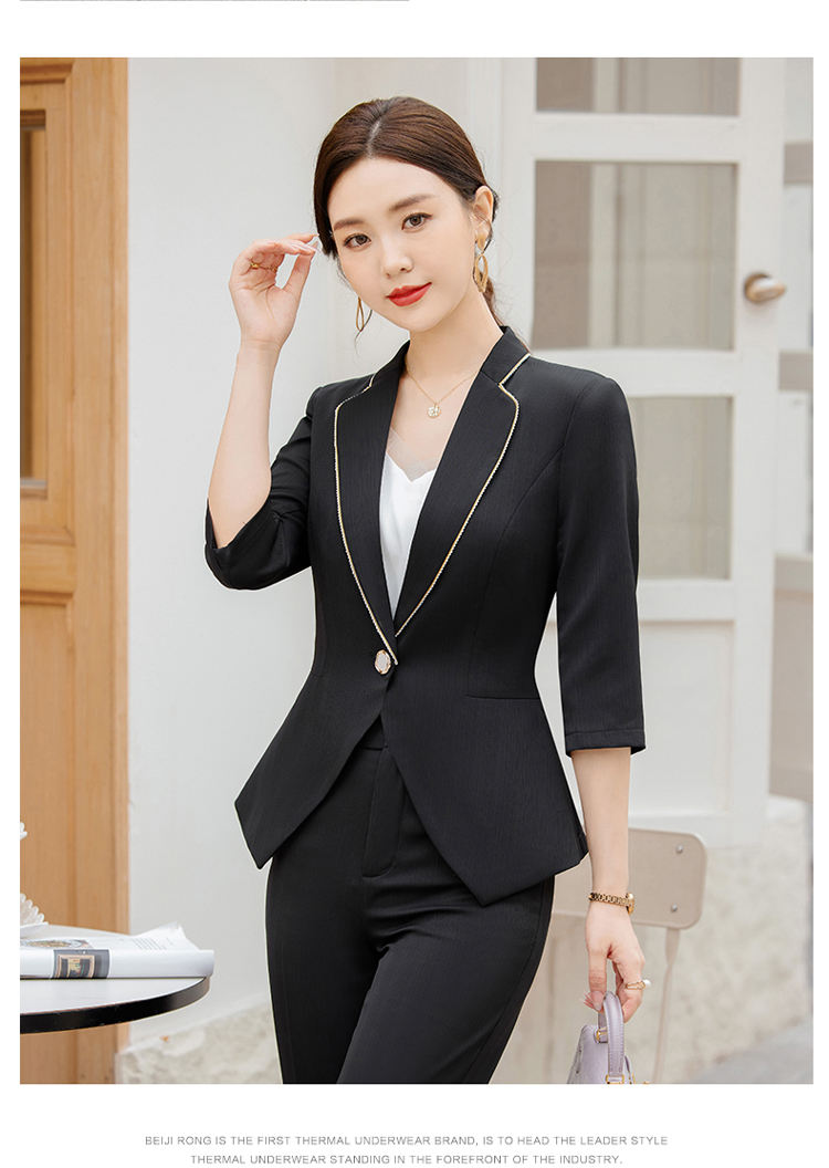 Fashion Womens Tuxedo Pant Suit Pants And Blazer Set Women's