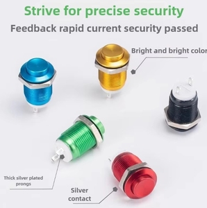 Mini <span class=keywords><strong>interruptor</strong></span> Sweideer de 12mm, reinicio automático momentáneo, botón pulsador de <span class=keywords><strong>encendido</strong></span> a prueba de agua, <span class=keywords><strong>interruptor</strong></span> de botón de <span class=keywords><strong>encendido</strong></span> de Metal - Product Image 6