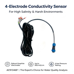 Électrode de conductivité pour la qualité de l'eau des tours de refroidissement, capteur EC, précision 1 % FS, garantie 1 an pour la surveillance et le contrôle en ligne - Product Image 1