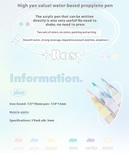 Öğrenciler için yüksek renk değeri Glitter floresan kalem büyük kapasiteli 0.5mm yazma genişliği yıldızlı gökyüzü el hesabı çizilmiş plastik - Product Image 6