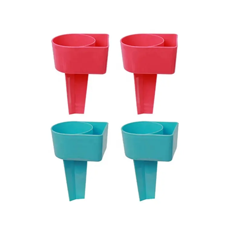 Plastic Beach Cup Holder Drink & Snack Holder Outdoor Cup Slot