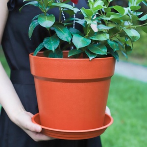 Offre Spéciale Élégante Base En Plastique Blanc Jardin Planteur Pots <span class=keywords><strong>De</strong></span> Fleurs En Plastique Avec couvercle Pour jardin - Product Image 3