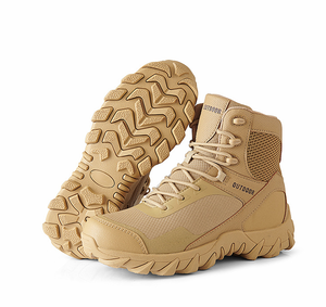 Botas de Desierto TSB34 Color Caqui y Negro con Camuflaje Selvático, Transpirables, con Cierre, para Caza, Venta al Por Mayor - Product Image 2