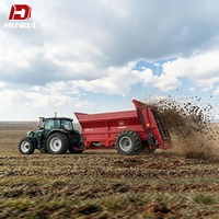 Épandeur de fumier de poulet à double axe haute efficacité HINDA, moteur automatique, double rotateur, machine à engrais organique pour déchets avicoles