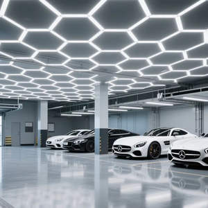 Lámpara LED Hexagonal IP65 con Diseño de Panal de Abeja, Impermeable, para Detallado de Autos, Taller, Garaje, Instalación de Iluminación de Techo - Product Image 5