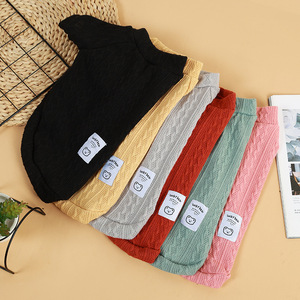 Pull en tricot pour chien, couleur unie, tricot doux, lavage à la main, conçu pour les petits chiens, automne-hiver - Product Image 3