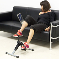 Mini vélo d'exercice pour les jambes en acier, entraîneur de gym d'intérieur, mini vélo à pédales avec compteur numérique