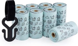 Sacs à déjections pour chats et chiens à base d'amidon de maïs avec poignée, sacs à déjections extra épais et anti-fuites pour chats et chiens, parfum lavande - Product Image 3