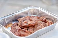 Barquette alimentaire rectangulaire en aluminium certifiée pour la restauration collective et le stockage en chaîne du froid