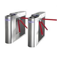 Torniquete trípode de acero inoxidable CE OEM para control de entradas en sitios turísticos con código QR, reconocimiento facial y función anti-embolse, con API