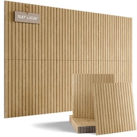 Panneaux muraux acoustiques modernes en grain de bois, taille personnalisée, pour bureau à domicile, tableau d'affichage en feutre, tableau en liège, languettes adhésives NRC 0.9