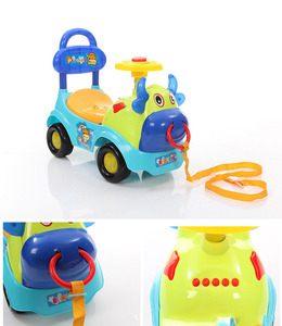 Venta caliente 2018 nueva vaca modelo de dibujos animados diseño bebé walker scooter con ruedas empujando Carro de coche - Product Image 4