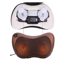 Oreiller de massage du cou à 8 nœuds avec chaleur infrarouge, masseur électrique portable pour la voiture et la maison, soulage les douleurs musculaires des épaules et des jambes