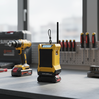 Radio de chantier professionnelle sans fil pour la construction industrielle, compatible AM/FM, rechargeable, batterie d'outil électrique 18V