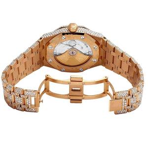 Reloj de Lujo de Acero Inoxidable con Moissanita Radiante, Movimiento Mecánico Automático con Brillo Helado Exquisito, Resistencia al Agua de 5 BAR, Perfecto - Product Image 4