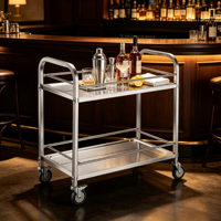 Chariot de service commercial multifonctionnel détachable et résistant aux rayures pour boissons, idéal pour les bars