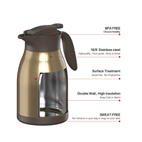 Bouilloire isolée en acier inoxydable de thé de café de voyage portatif avec le logo fait sur commande