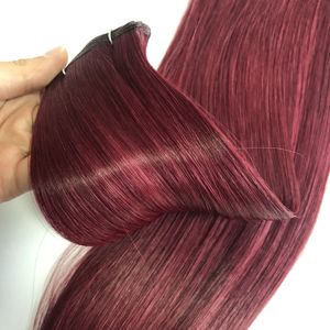 Extensions <span class=keywords><strong>de</strong></span> <span class=keywords><strong>cheveux</strong></span> chinoises Remy invisibles nouées à la main, couleur 99J, pour distributeurs <span class=keywords><strong>de</strong></span> <span class=keywords><strong>cheveux</strong></span> teints – Vente en gros directe usine - Product Image 6