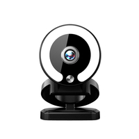 4K Full HD Otomatik Odaklamalı Web Kamerası, LED Işıklı Canlı Web Kamerası, Bilgisayar ve Dizüstü Bilgisayarlar için Mikrofonlu USB Web Kamerası