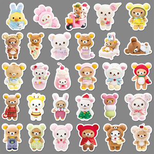 54 Pegatinas Kawaii de PVC de Alta Calidad, Decoraciones Personalizadas, Resistentes al Agua, Impresas con UV, Calcomanías de Anime Manga Rilakkuma - Product Image 5