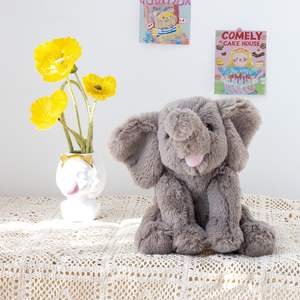 Jouet éléphant de veau gris ultra doux de 9 ''adorable peluche éléphant pour garçons filles tout-petits personnalisé ODM - Product Image 2