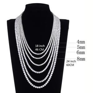 Ensemble de bijoux NL2021-4 Conjunto de joias Chaîne de tennis à une rangée Disponivel em ouro <span class=keywords><strong>amarelo</strong></span>/branco/rosa - Product Image 6
