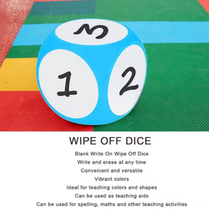 ลูกเต๋าโฟม EVA แบบนุ่ม ลบได้ ขนาดใหญ่ 10 ซม. ขอบมน สามารถปรับแต่งได้ ลบง่าย ขั้นต่ำในการสั่งซื้อต่ำ - Product Image 4