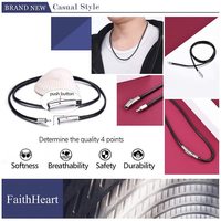 Collier en cuir tressé imperméable pour hommes Chaîne en corde de cire, bijoux à fermoir en acier inoxydable disponibles sur mesure
