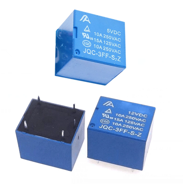 OEM/ODM Available JQC-3FF DC 24V/12V/5V 5pin Relay 10A 250VAC PCB relay