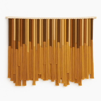 Bleu Art déco macramé motif Vertical tenture murale Style fait à la main intérieur décor à la maison pour plage salon anniversaire mariage