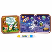 Livre de dessin à l'eau personnalisé OEM, 8 pages, format A4, stylo à eau réutilisable, sans dégâts, livre de gribouillage éducatif pour enfants, livre silencieux de voyage