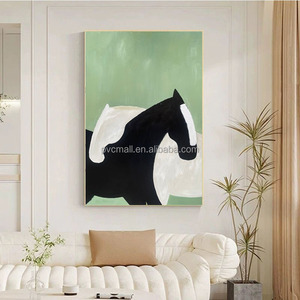 Moderno 100% pintado a mano hermoso Animal caballo decoración 2024 pintura <span class=keywords><strong>al</strong></span> <span class=keywords><strong>óleo</strong></span> Original <span class=keywords><strong>caballos</strong></span> con marco para sala de estar en venta - Product Image 2