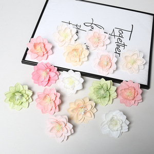 Fleurs artificielles en soie Lichao, imitant le lotus, pour décoration de mariage, accessoires de coiffure, ornement photographique - Product Image 3