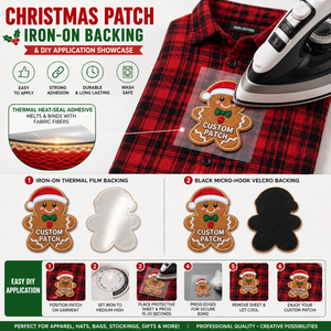 Patchs brodés personnalisés pour Noël, animaux, à appliquer à chaud, appliques en toile 3D pour vêtements, sacs, chapeaux, cadeaux - Product Image 2