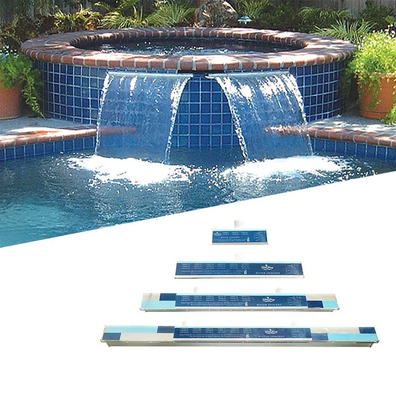 Meest Populaire Outdoor Acryl Watercascade Zwembad Spa Waterval Fontein