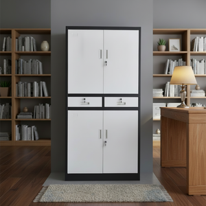 Factory Direct Sales 2 Swing Door Middle <b>Drawers</b> Office Files Storage Cabinet - Product Image 1