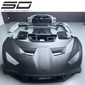 Mezzo paraurti per auto in fibra di carbonio coperchio del motore posteriore Spoiler Bodykit per Lamborghini Huracan Lp610 aggiornamento al Kit carrozzeria Sto - Product Image 1