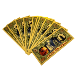 4 types de billets de banque américains de Halloween plaqués or 24 carats pour cadeaux - Product Image 4