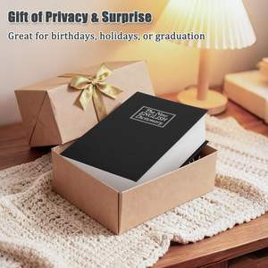 Caja Fuerte con Combinación de Seguridad AJF, Caja Metálica con Cerradura, 9.5" X 6.2" X 2.2", Negra, Grande - Product Image 6