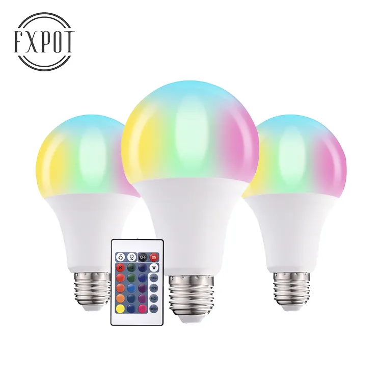 FXPOT New Sale RGBW 16 Color Changing A60 A70 Remote Control 3W Light Smart Bulb