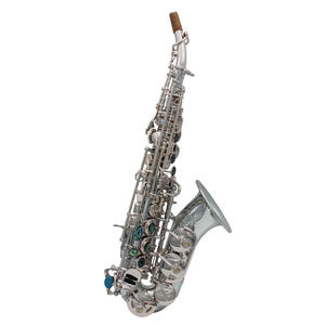Saxophone soprano courbé style Yani en argent massif, marque Eastern Music - Product Image 1
