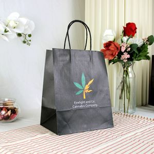 ถุงกระดาษคราฟท์รีไซเคิลพร้อมหูหิ้วสำหรับบรรจุภัณฑ์อาหาร ของขวัญ ช้อปปิ้ง นิทรรศการ เค้ก ขนมปัง - Product Image 4