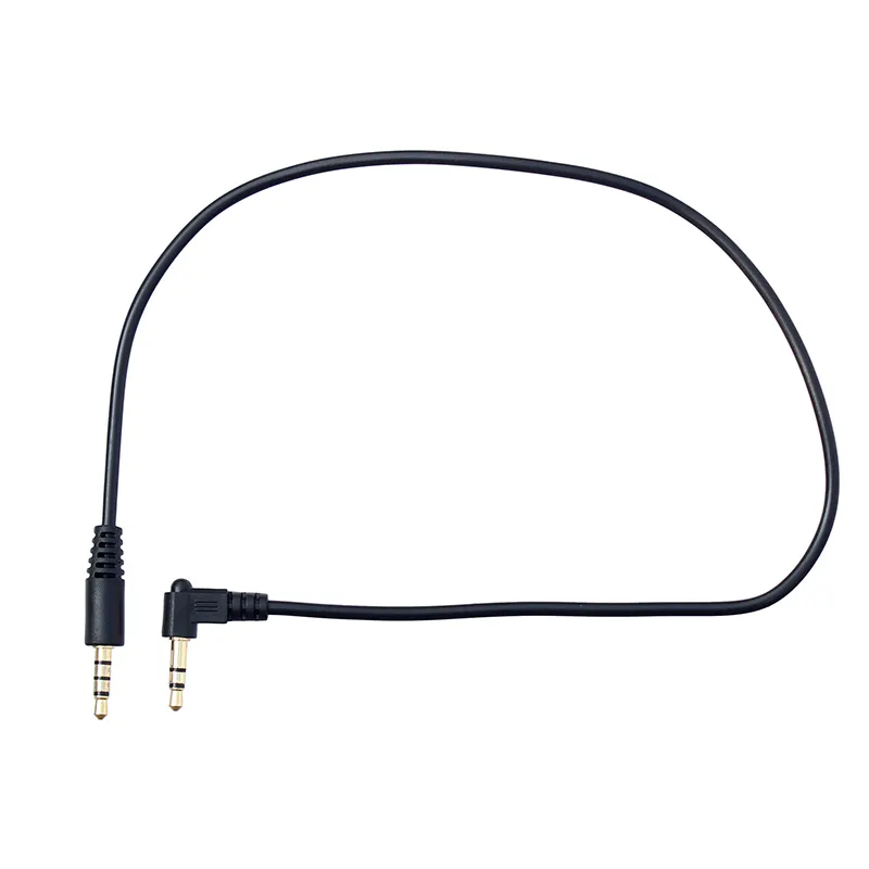 New 90 degree 3.5mm TRS to TRRS Adapter Cable for Transfer From Smartphone to Microphone video cord