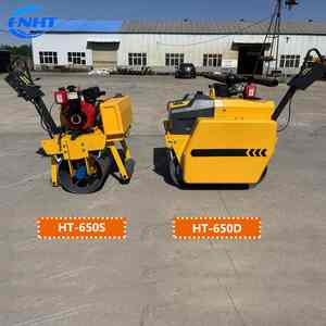 Mini Rodillo Compactador de Doble Rueda de Acero, Rodillo Vibratorio Manual de Diésel/Gasolina, Motor de Bomba de Engranajes de Alta Eficiencia - Product Image 4