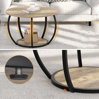 Table basse pliable multifonctionnelle de style américain moderne en bois et panneaux de densité pour petits appartements