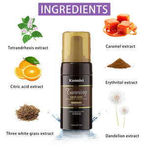 Mousse autobronzante biologique OEM autobronzante naturelle pour hommes et femmes Fonction d'éclaircissement du corps Spray de bronzage de marque privée - Product Image 3
