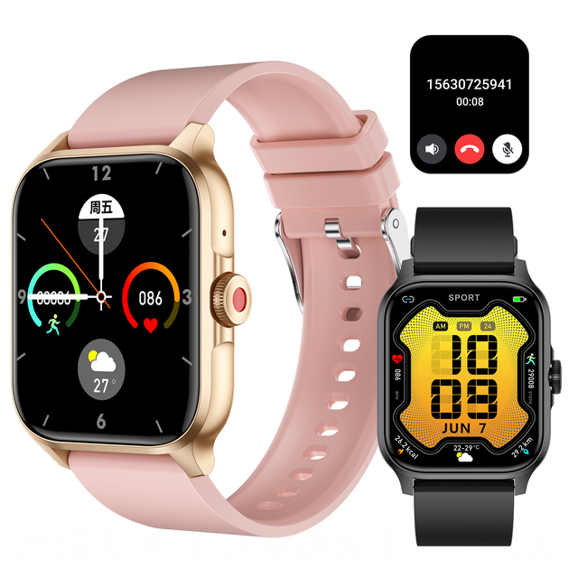New QX15 Heart Rate and Blood Oxygen Monitor Women's Sports Health Dial Call Smart Watch